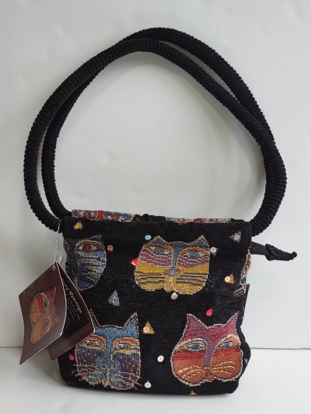 NEW Laurel Burch Fantastic Feline Tapestry Shoulder Bag Boho Whimsy Artsy Cats